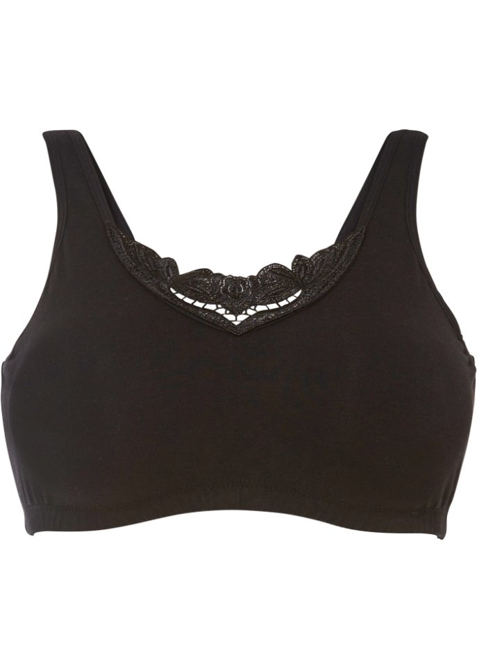 Bustier mit Stickerei und Baumwolle