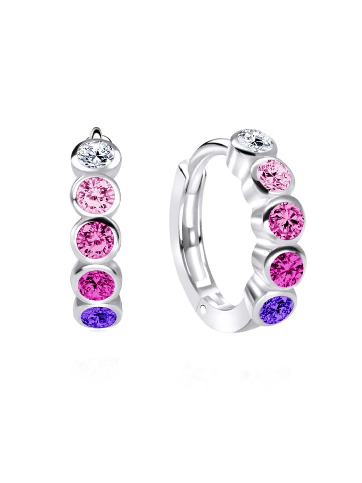 schmuck23 Creolen 925 Silber Zirkonia 0,3 cm x 1,2 cm günstig kaufen onesize