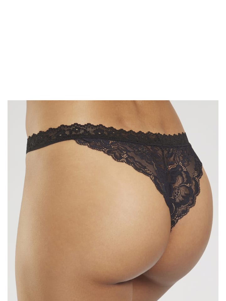 PETITE FLEUR GOLD Tanga-Ouvert in schwarz günstig kaufen