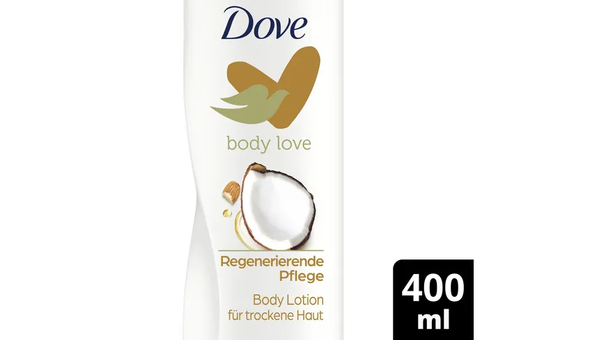 Dove Body Love Regenerierende Pflege Body Lotion mit Kokos- & Mandelduft 400 ml