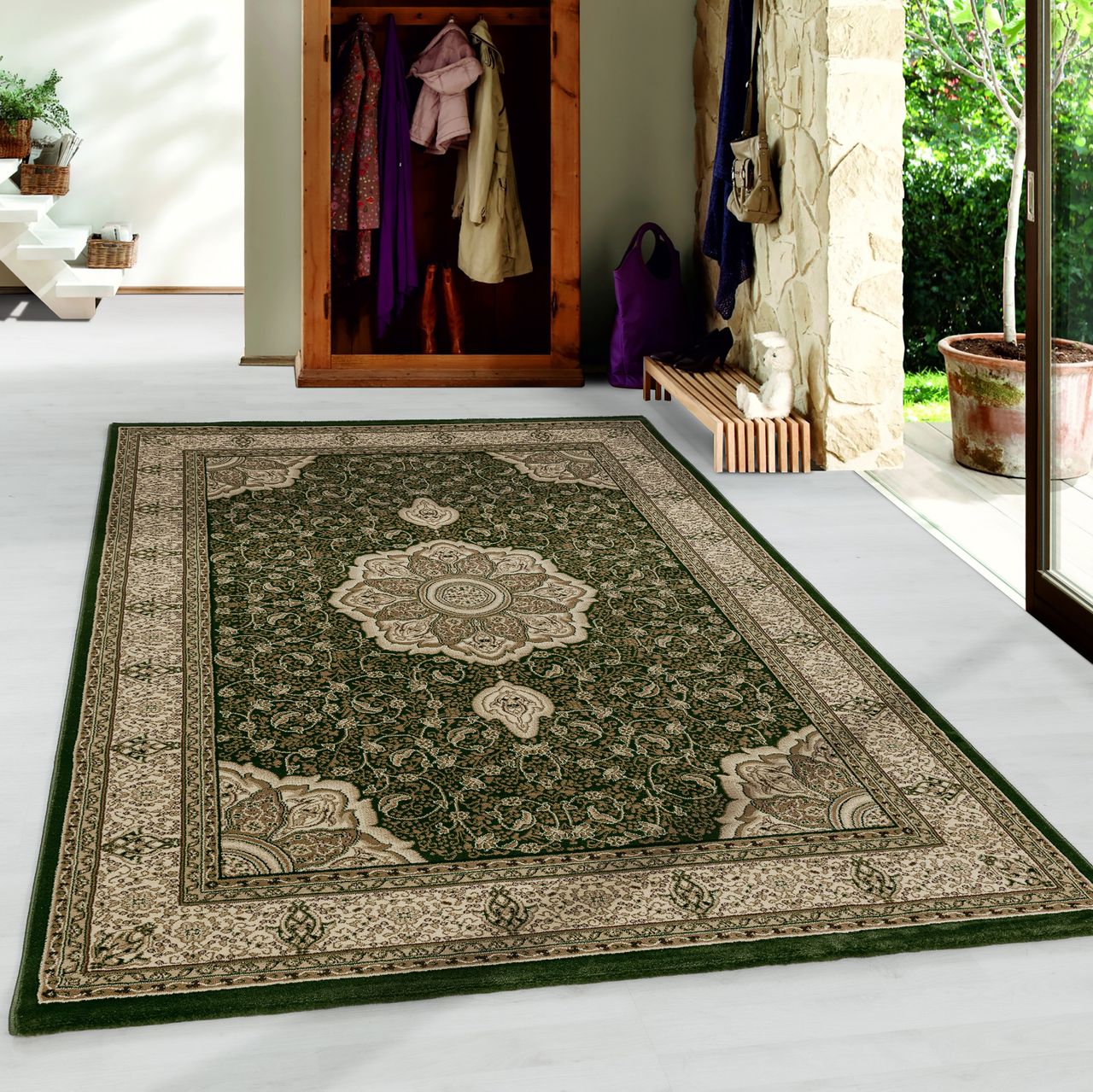 Ayyildiz Teppich, KASHMIR 2601, GREEN, 240 x 340 cm