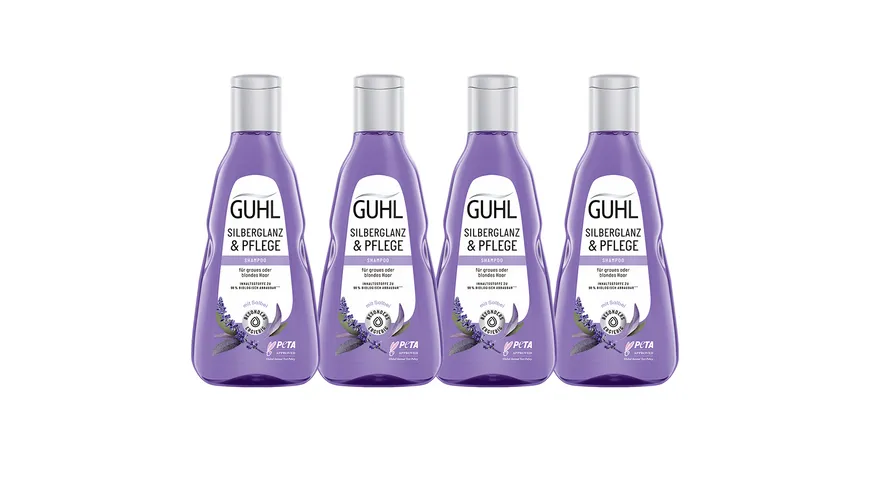 GUHL Shampoo Silberglanz & Pflege 4er-Pack 1000 ml