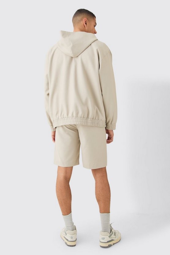 Oversize Bomberjacke mit Kapuze