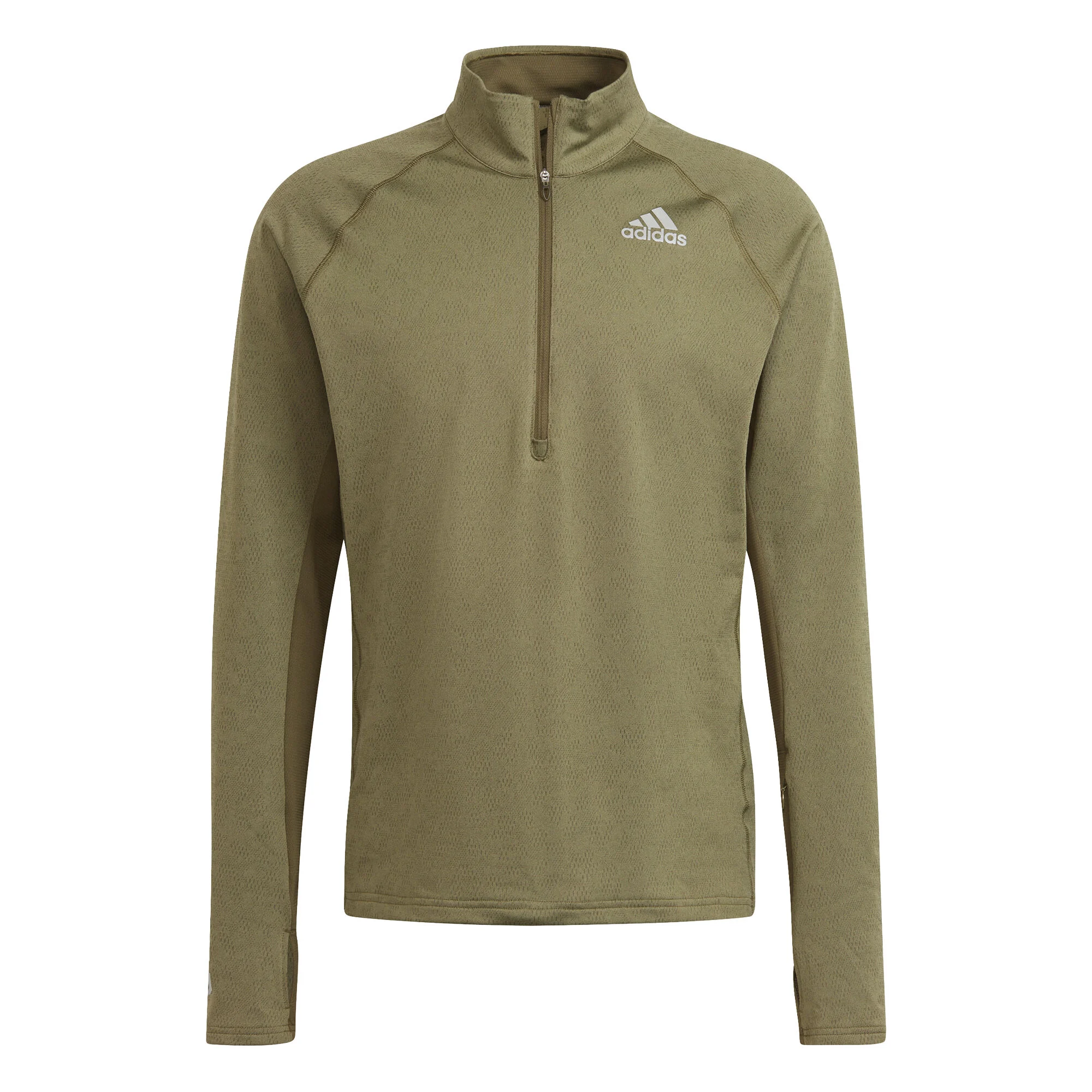 Adizero Half-Zip Longsleeve Herren - Oliv