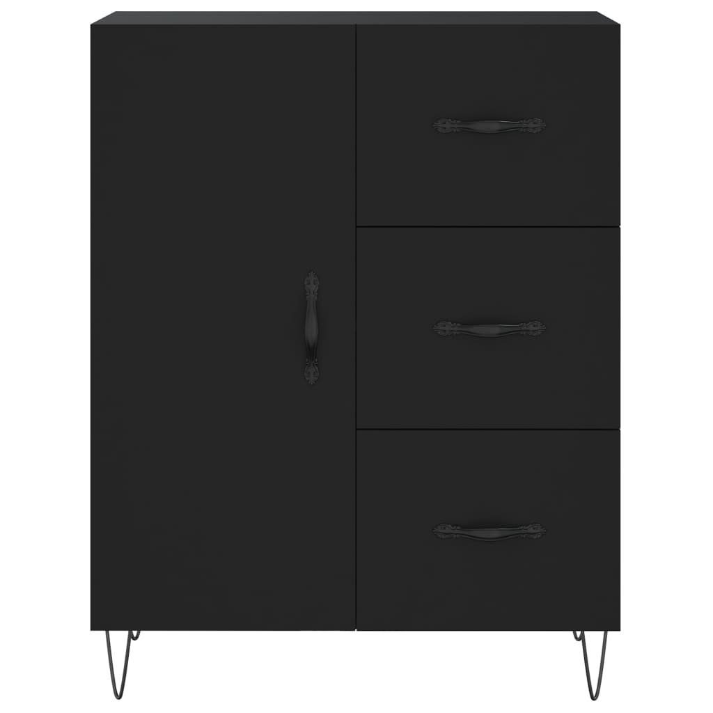 vidaXL Sideboard Highboard Schwarz 69,5x34x180 cm Holzwerkstoff (1 St)
