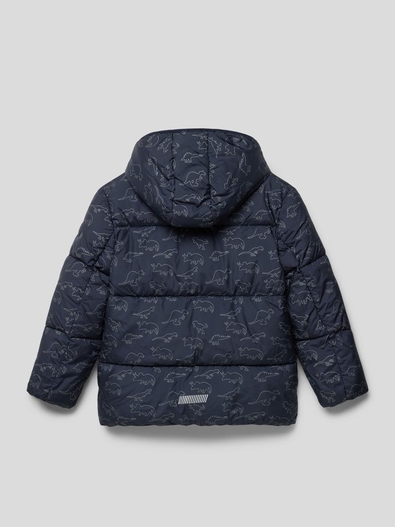 Steppjacke mit Kapuze in graphit