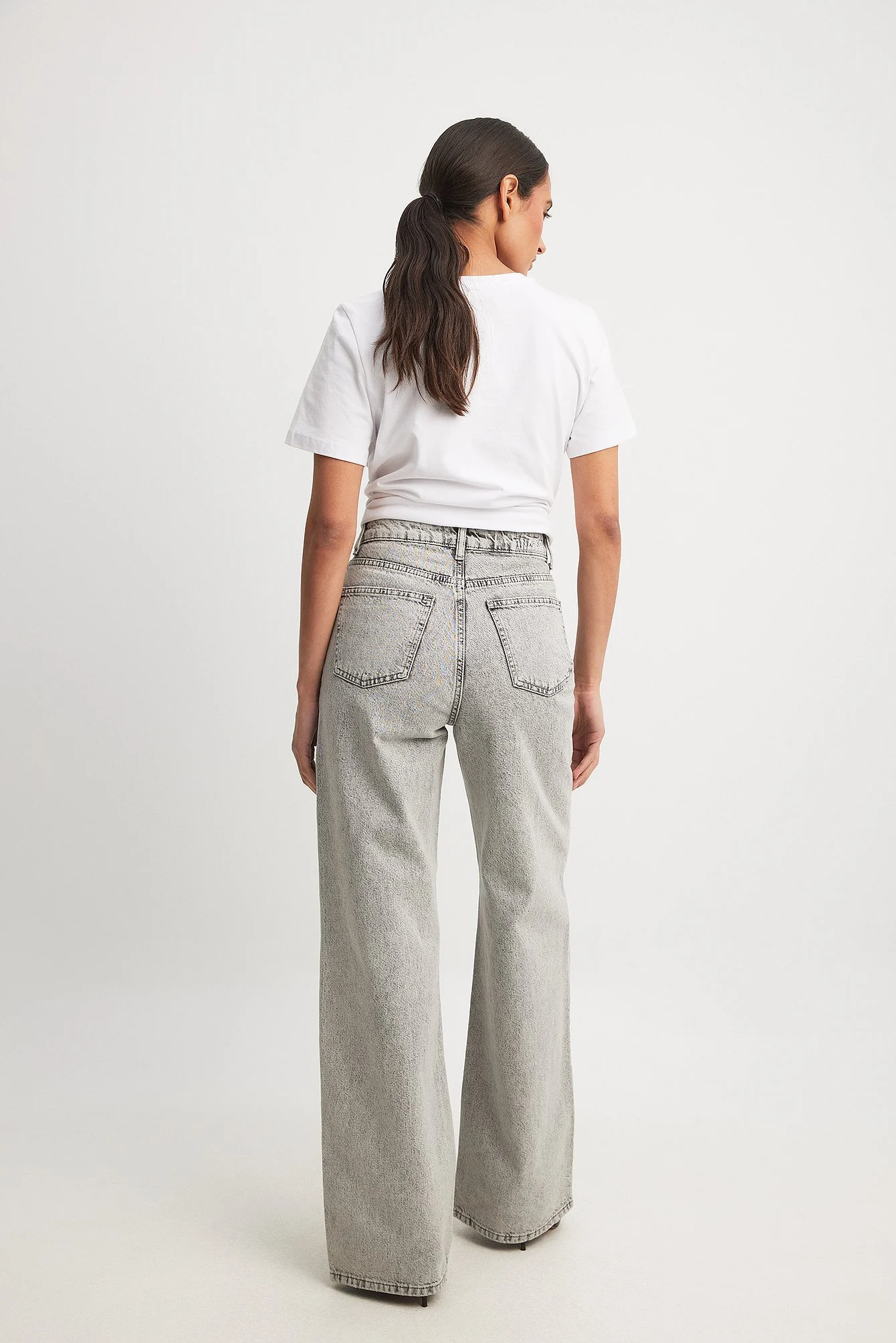 Weite Jeans mit hoher Taille