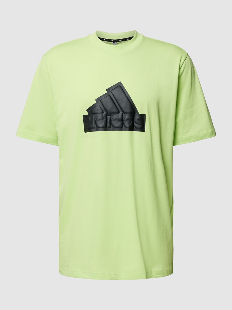 T-Shirt mit Logo-Print und Rundhalsausschnitt in hellgrün