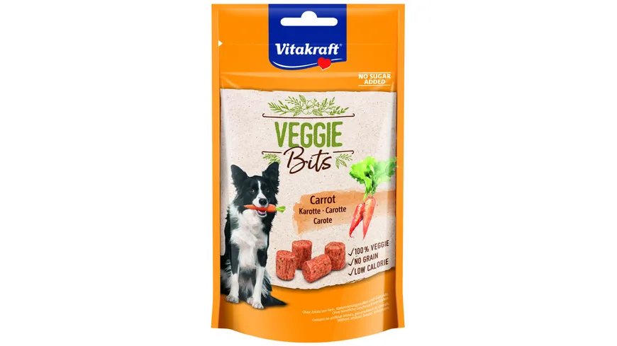Vitakraft vegetarischer Hundesnack Veggie Bits Karotte 40 g
