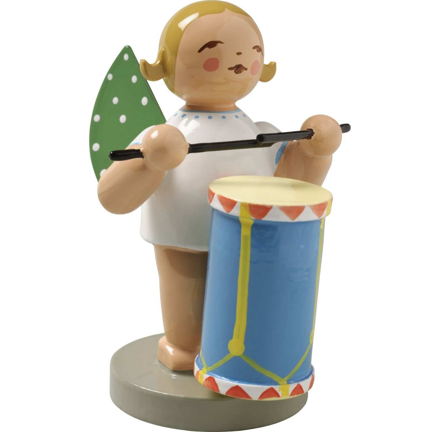 Wendt & Kühn Weihnachtsfigur Engel mit Rührtrommel 650/45, Haarfarbe zufällig blond oder braunhaarig