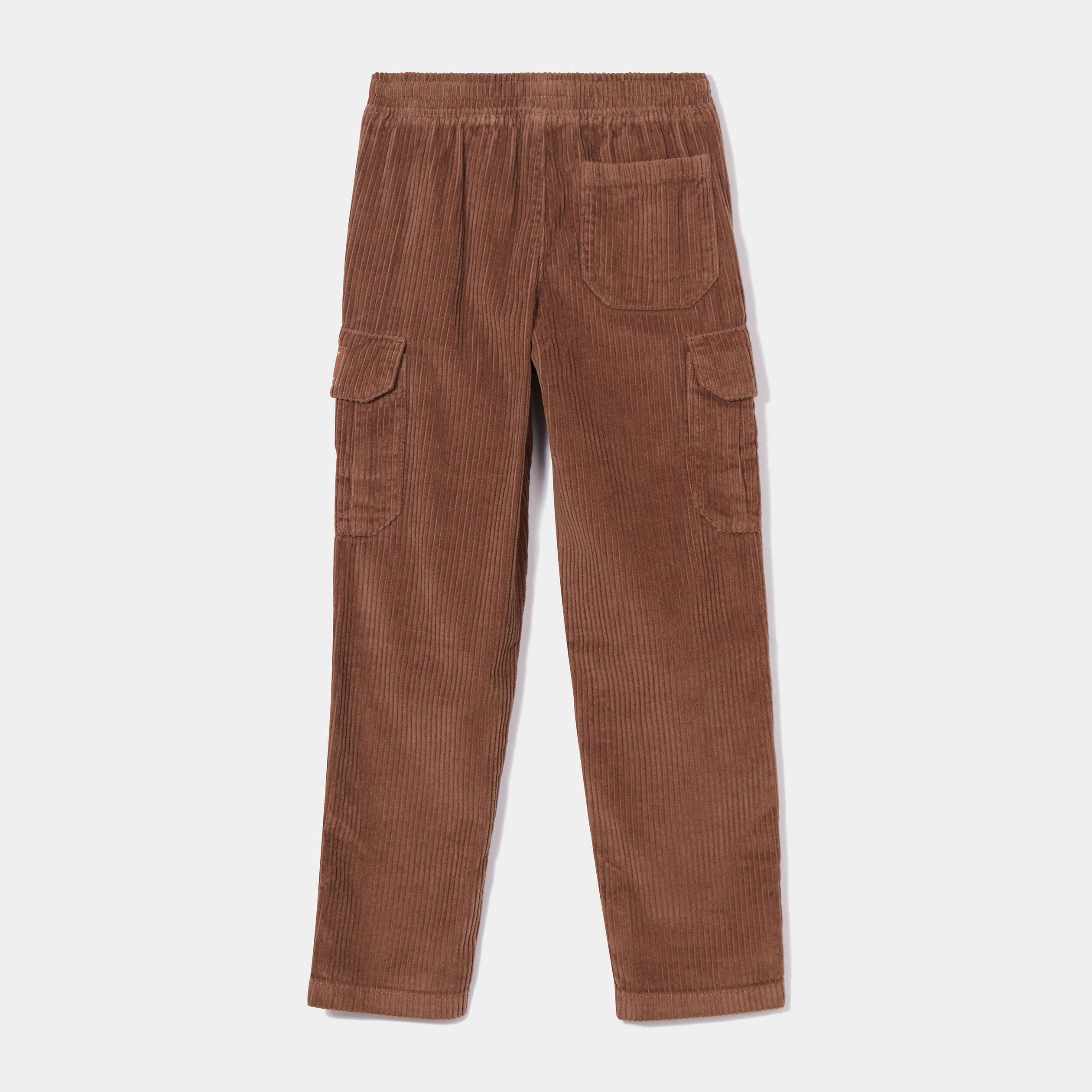 Pantalon cargo velours côtelé coton marron garçon | La Halle