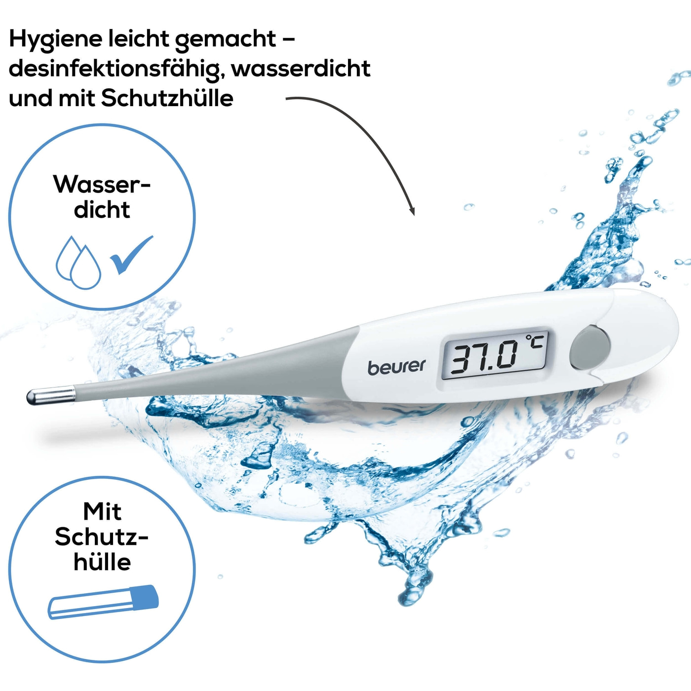 Beurer Express Thermometer FT 15/1-Fieberthermometer mit Kontakt-Messtechnik & kurzer Messzeit