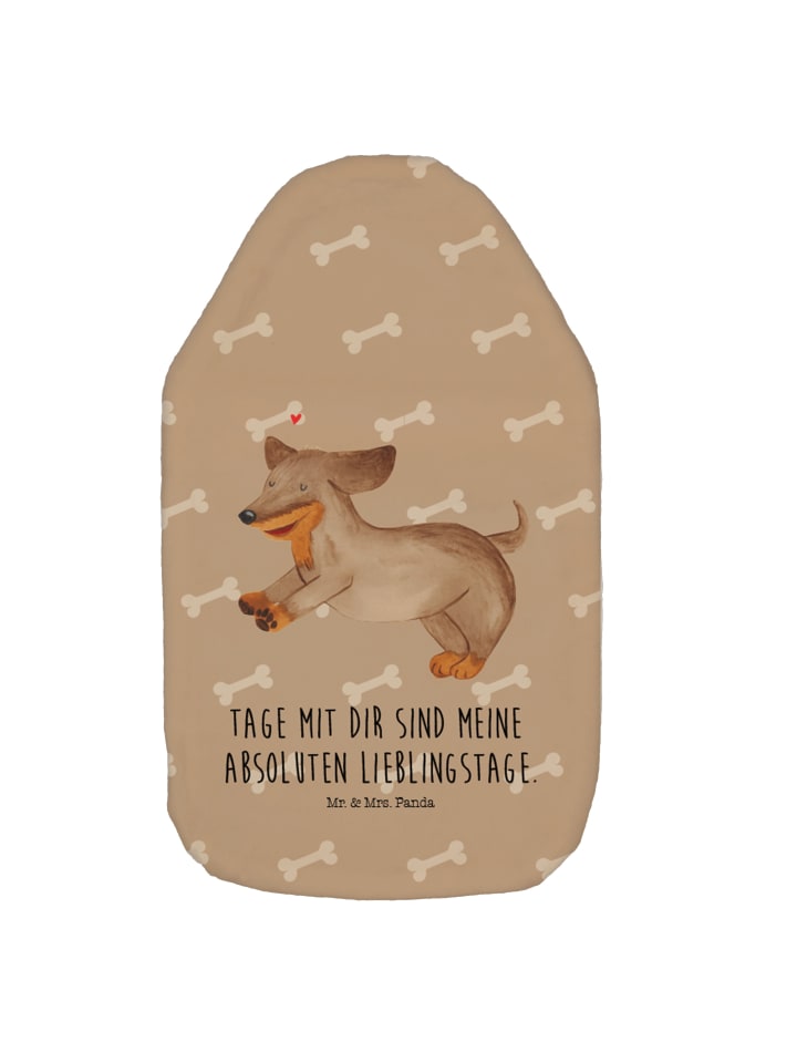 Mr. & Mrs. Panda Wärmflasche Hund Dackel mit Spruch in Hundeglück günstig kaufen onesize