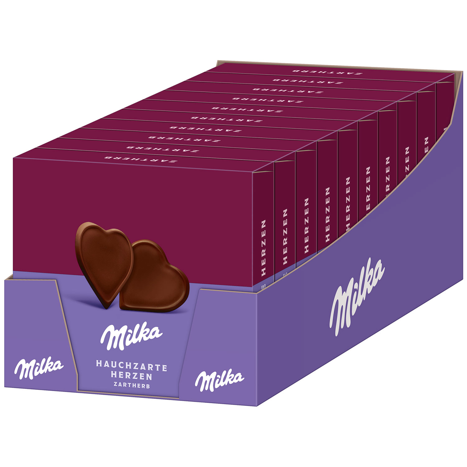 Milka Hauchzarte Herzen Zartherb 130g