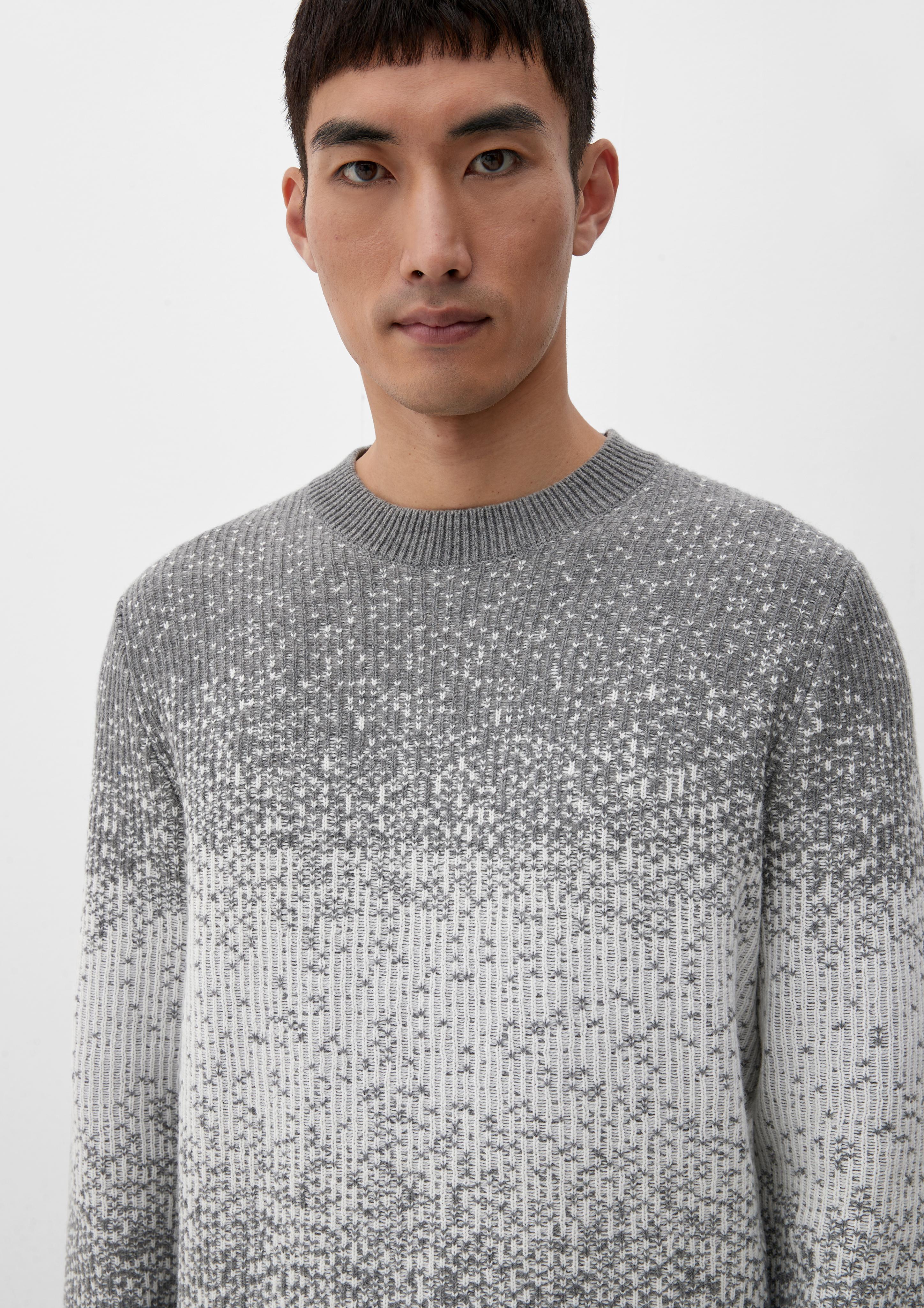 Bicolor-Pullover mit Rippstruktur  2124535-97X1