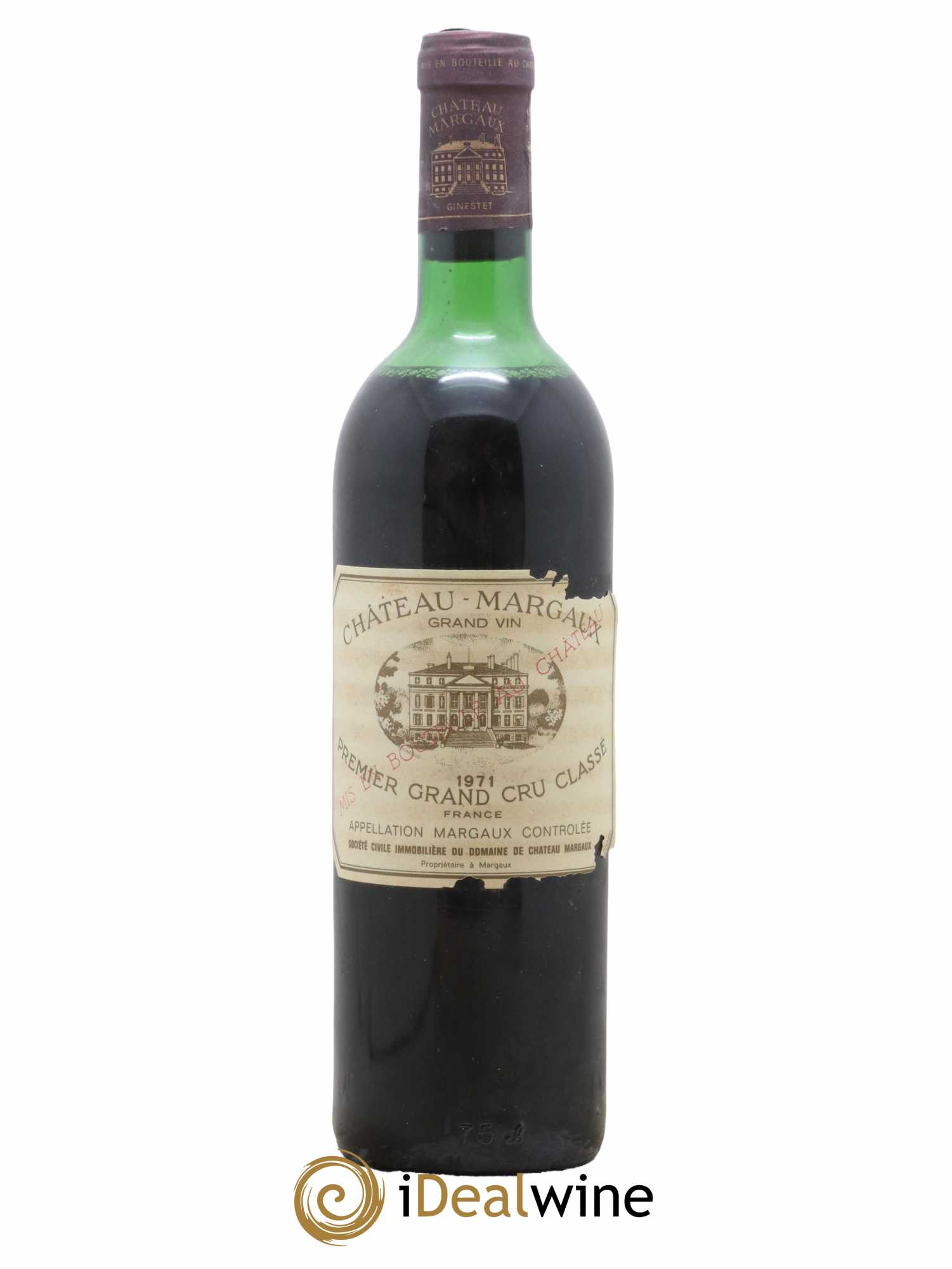 Château Margaux 1er Grand Cru Classé  1971 - Lot de 1 Bouteille