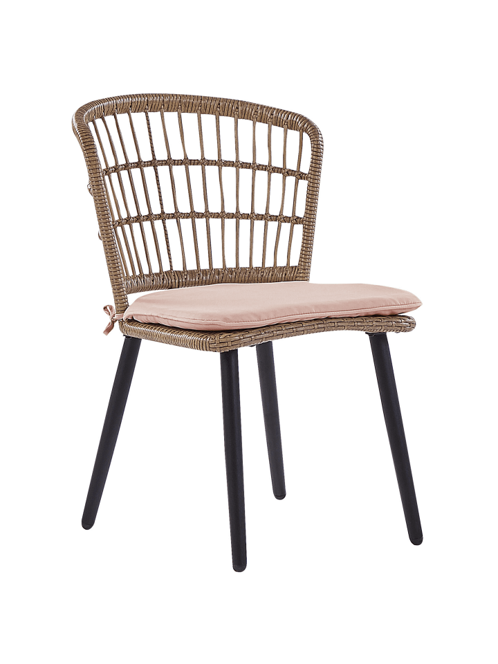 Beliani 7-tlg Gartentisch Set ALIANO in Beige/Schwarz günstig kaufen onesize