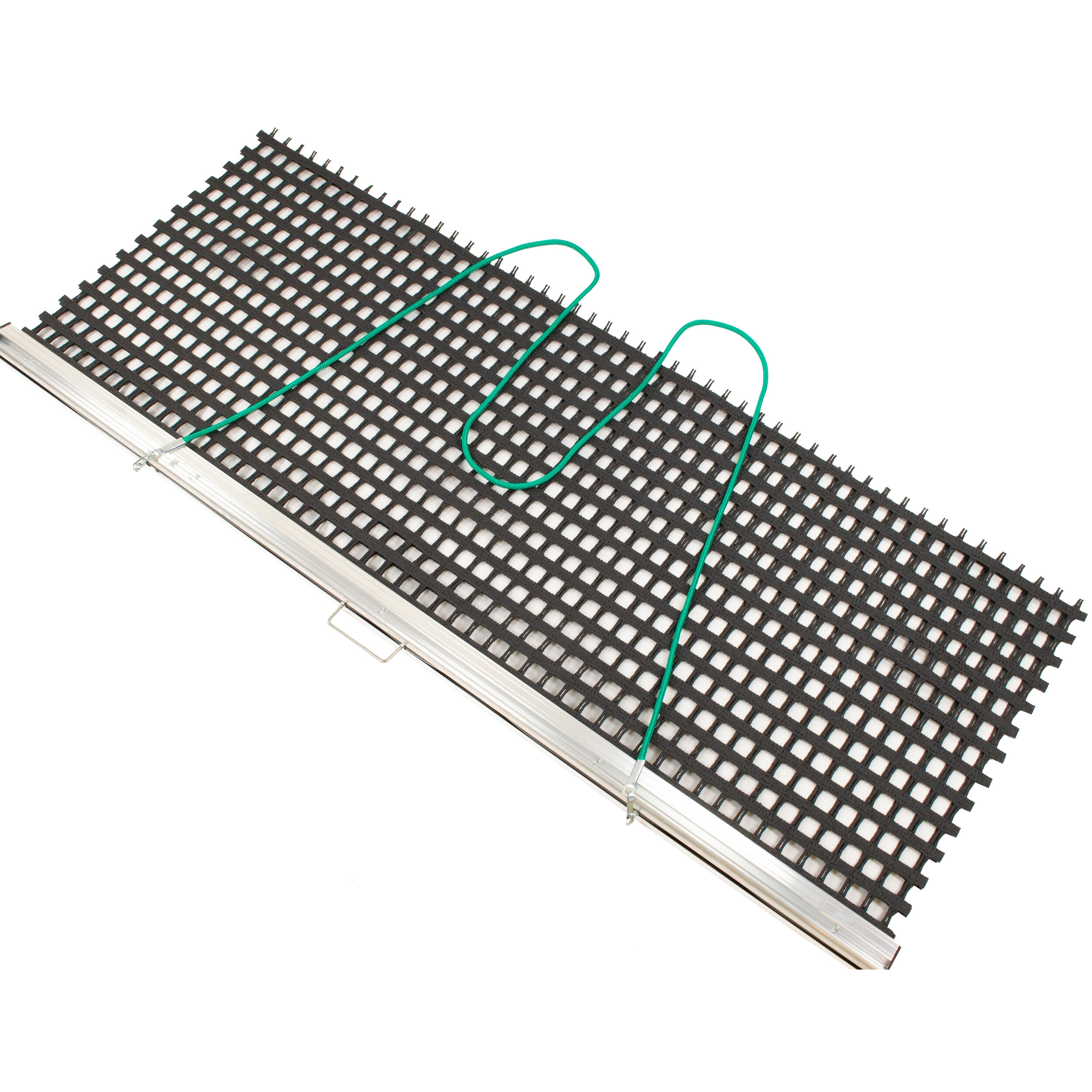 Schleppnetz 2,0 X 0,75m Mit Alu-Profil, Doppellagig, Schweres Gewebe - Silber