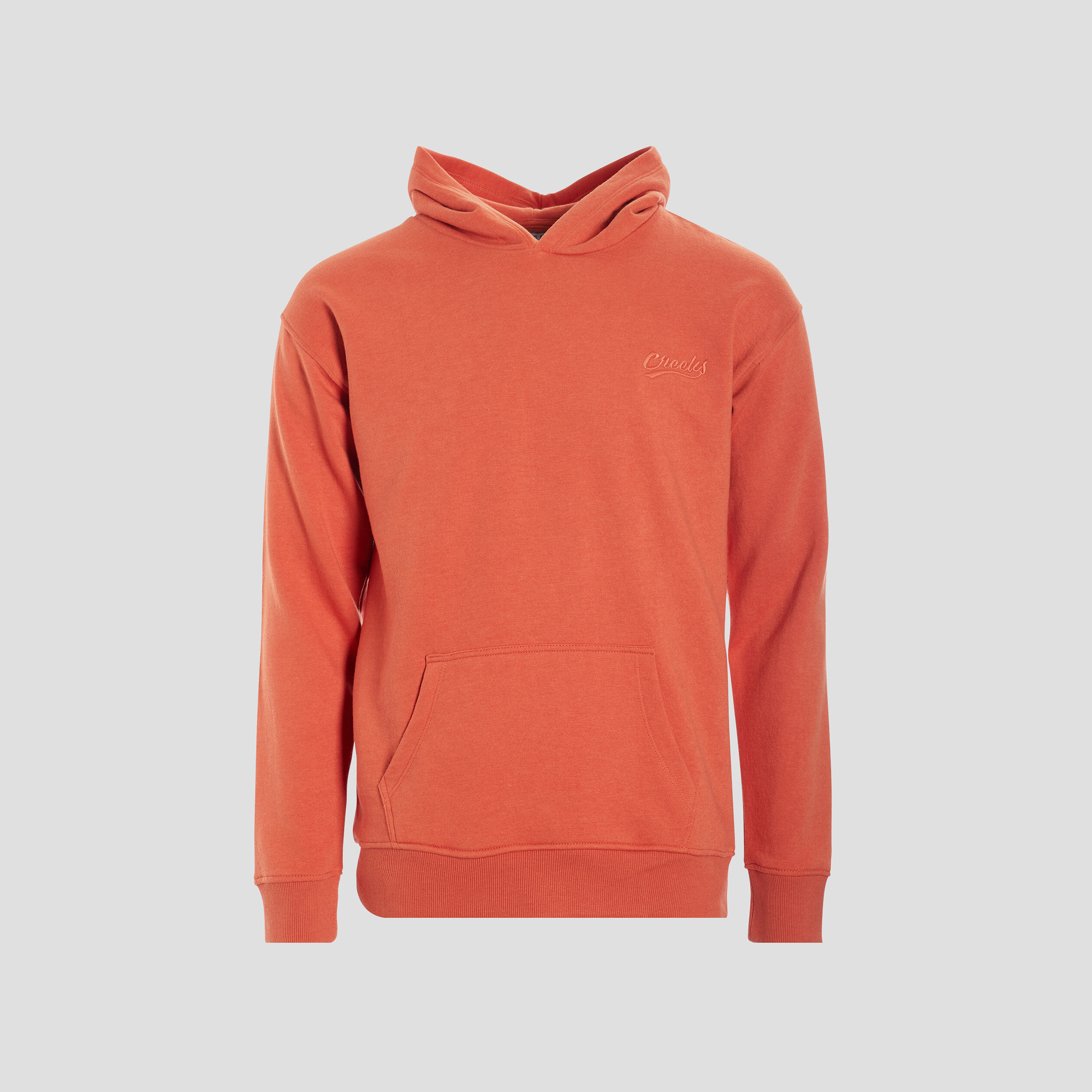 Sweat à capuche hoodie Creeks orange corail homme | La Halle