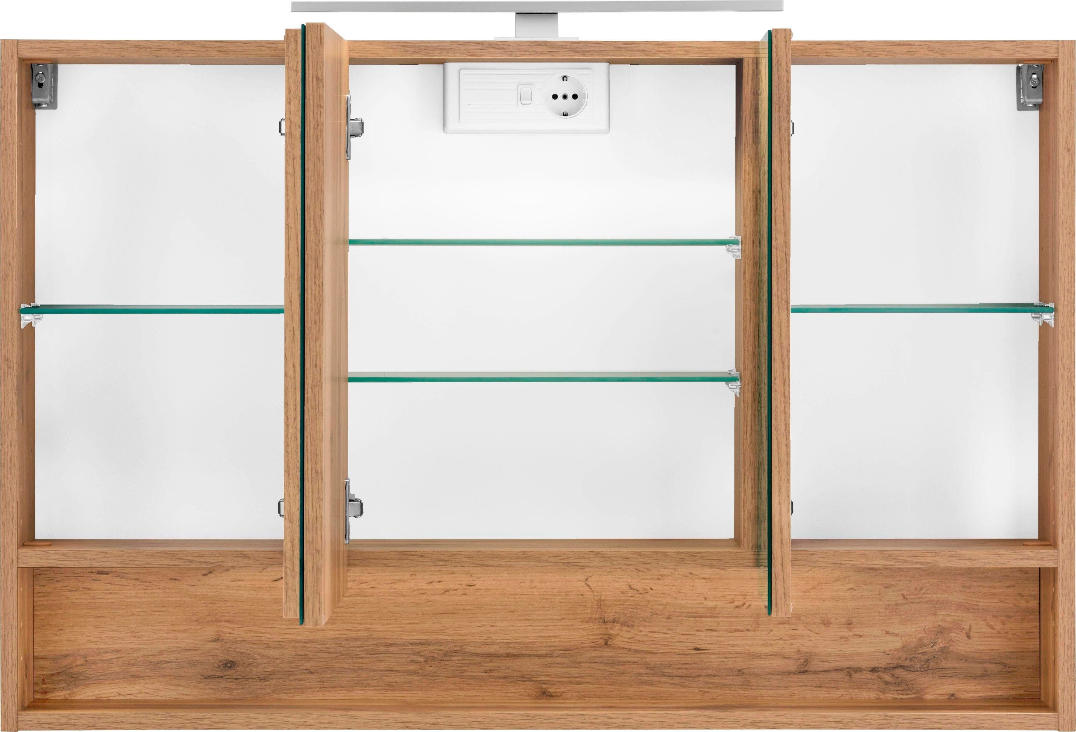 HELD MÖBEL Spiegelschrank Soria mit LED Beleuchtung