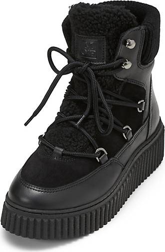 Marc O'Polo Schnürstiefel aus Leder-Textil-Mix