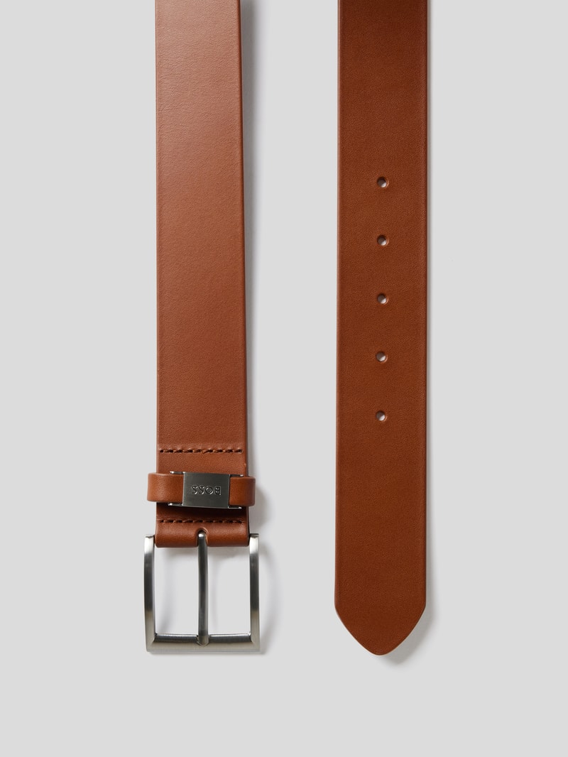 Gürtel in Leder-Optik in cognac