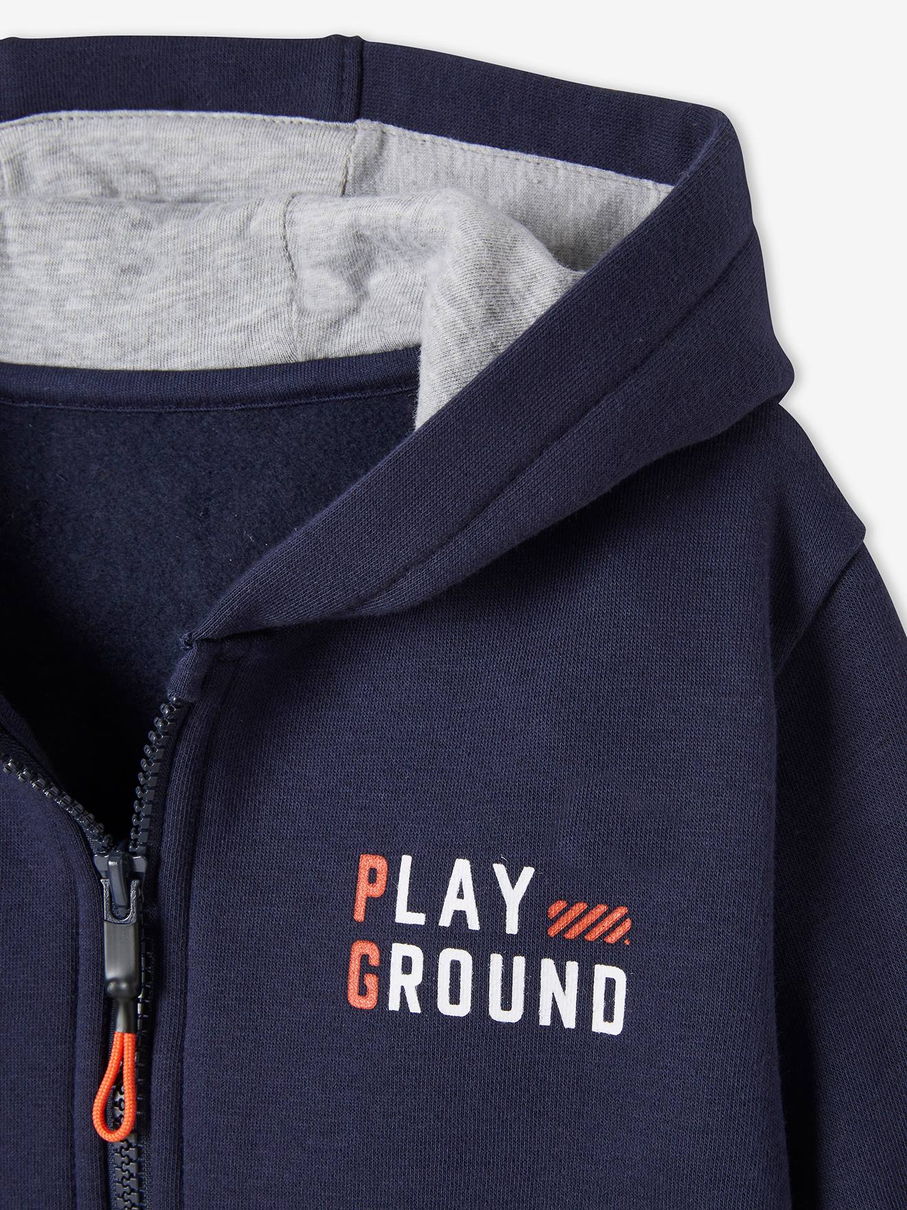 Sweat zippé sport garçon Play Ground bleu vif