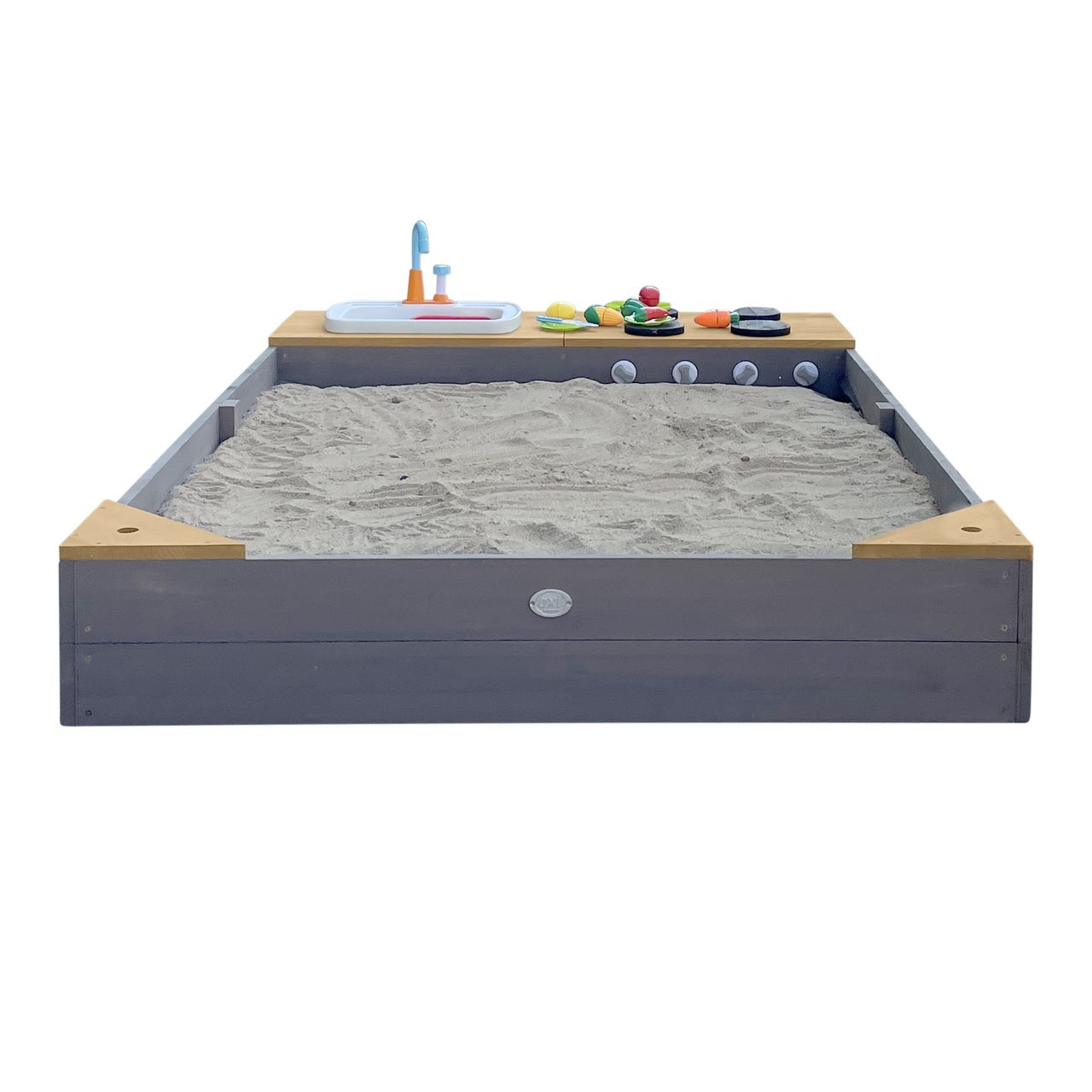 AXI Kelly Sandkasten mit Spielküchenzeile Grau/braun