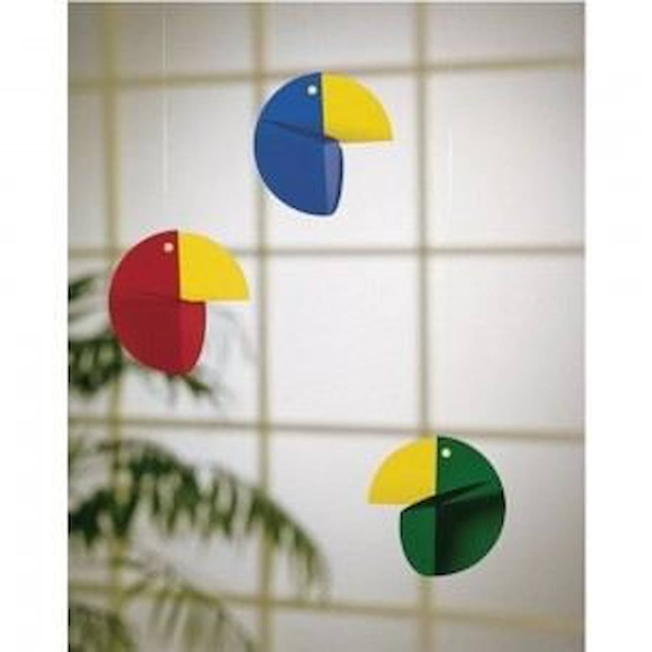Mobile déco Arbre Multicolore Matière Plastique jaune