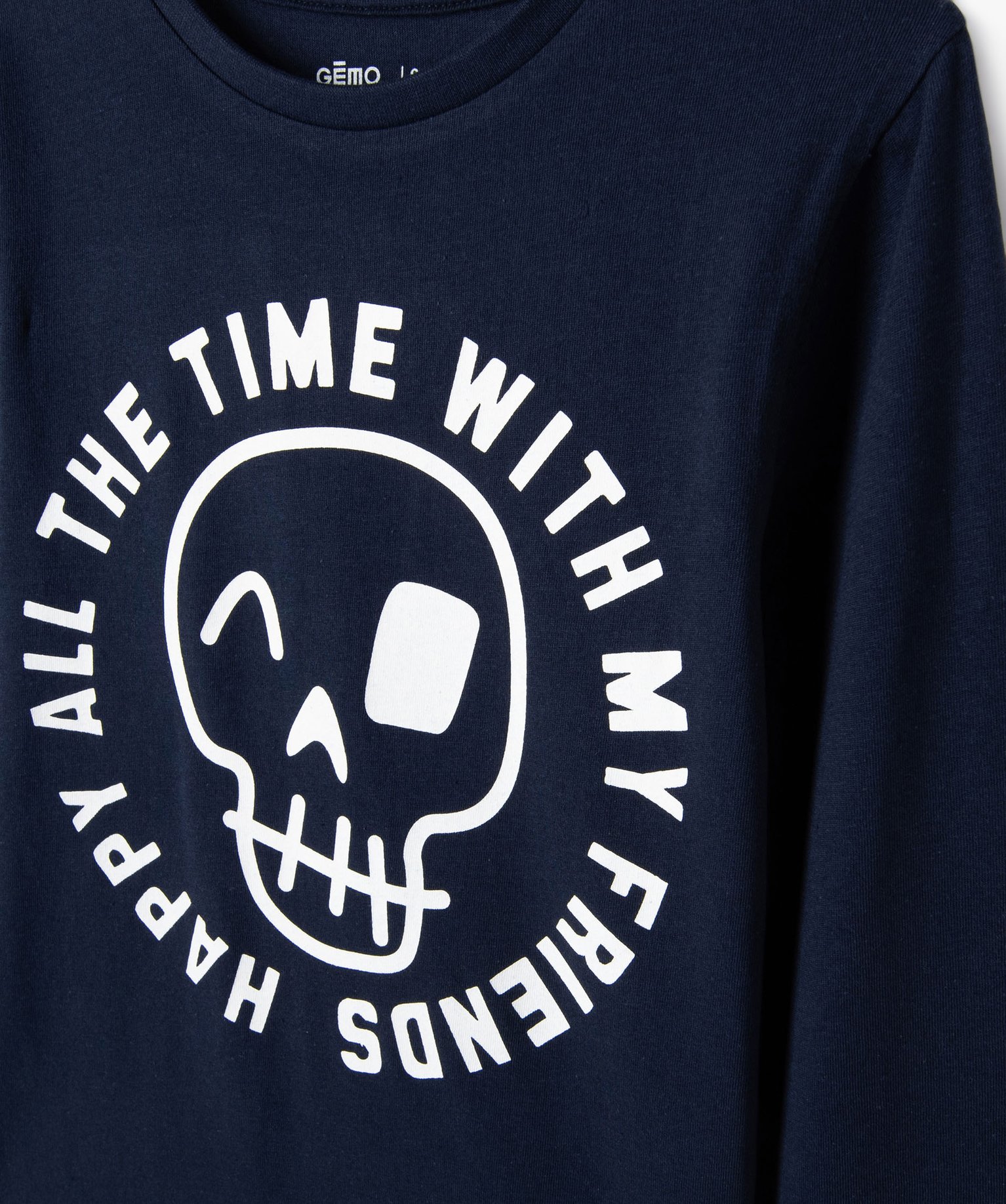 Tee-shirt à manches longues avec motif XXL Garçon marine | GEMO