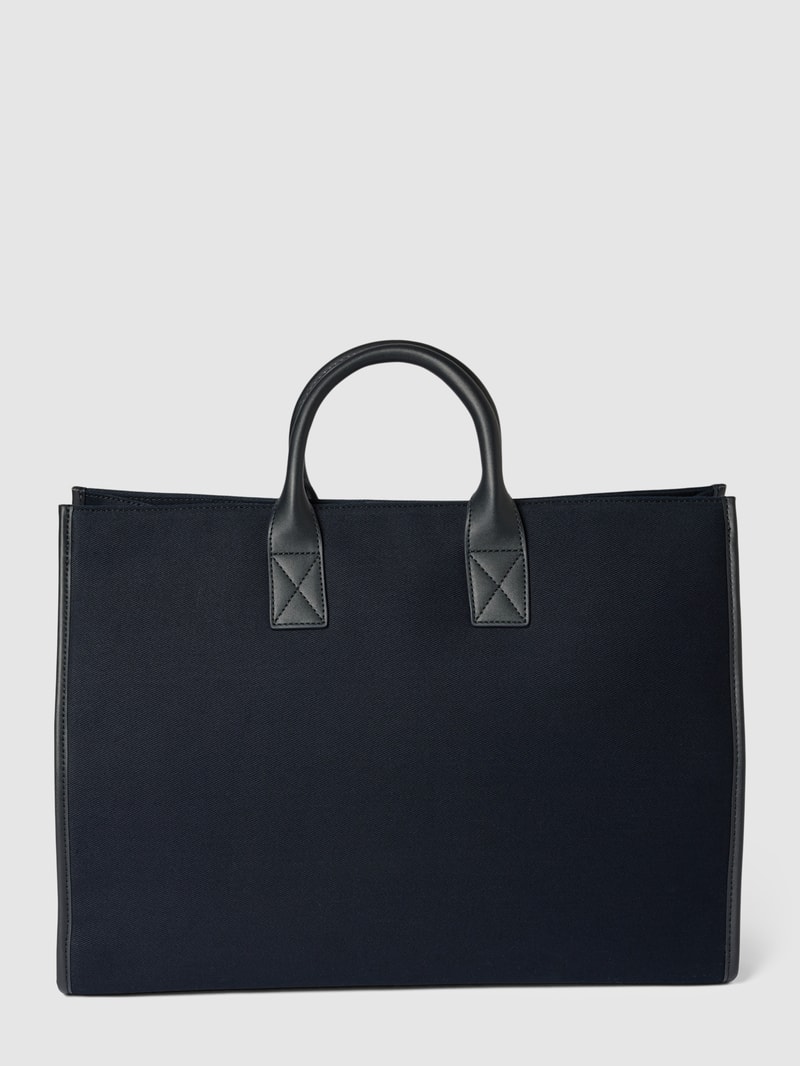 Shopper mit Label-Stitching in marineblau