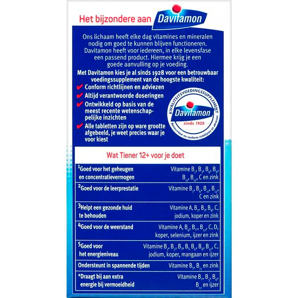 Davitamon Teen 12 Multivitamins & Minerals Strawberry Chewable Tablets 60 pieces
