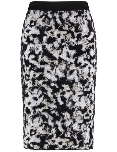 Strickrock mit zweifarbigem Jacquardmuster
