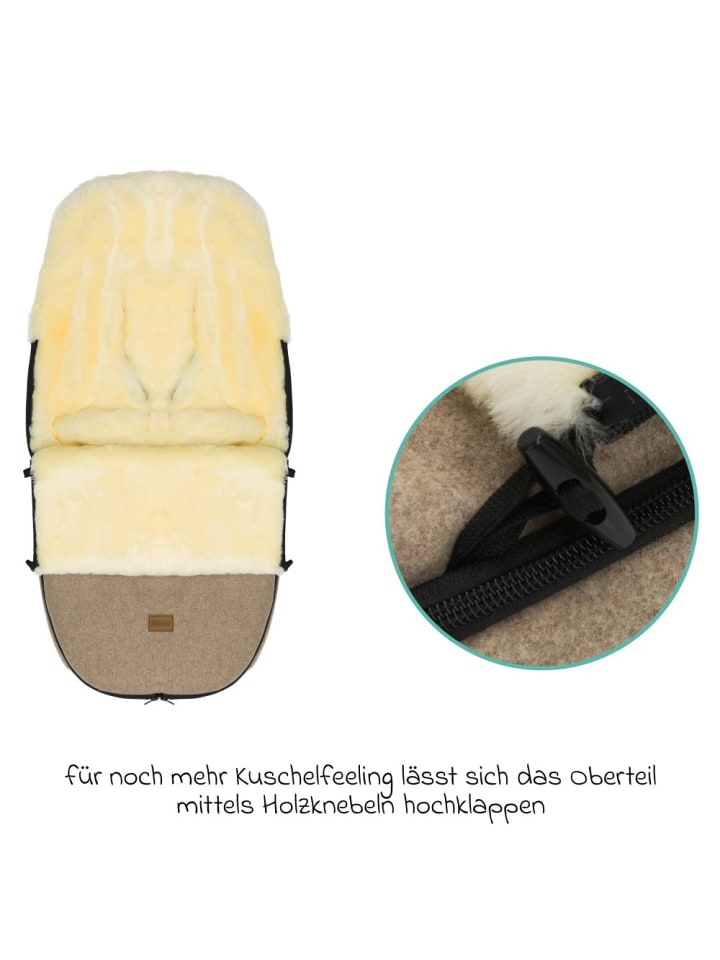 fillikid Lammwoll-Fußsack Makalu Wool für Buggy, Sport- in braun günstig kaufen onesize