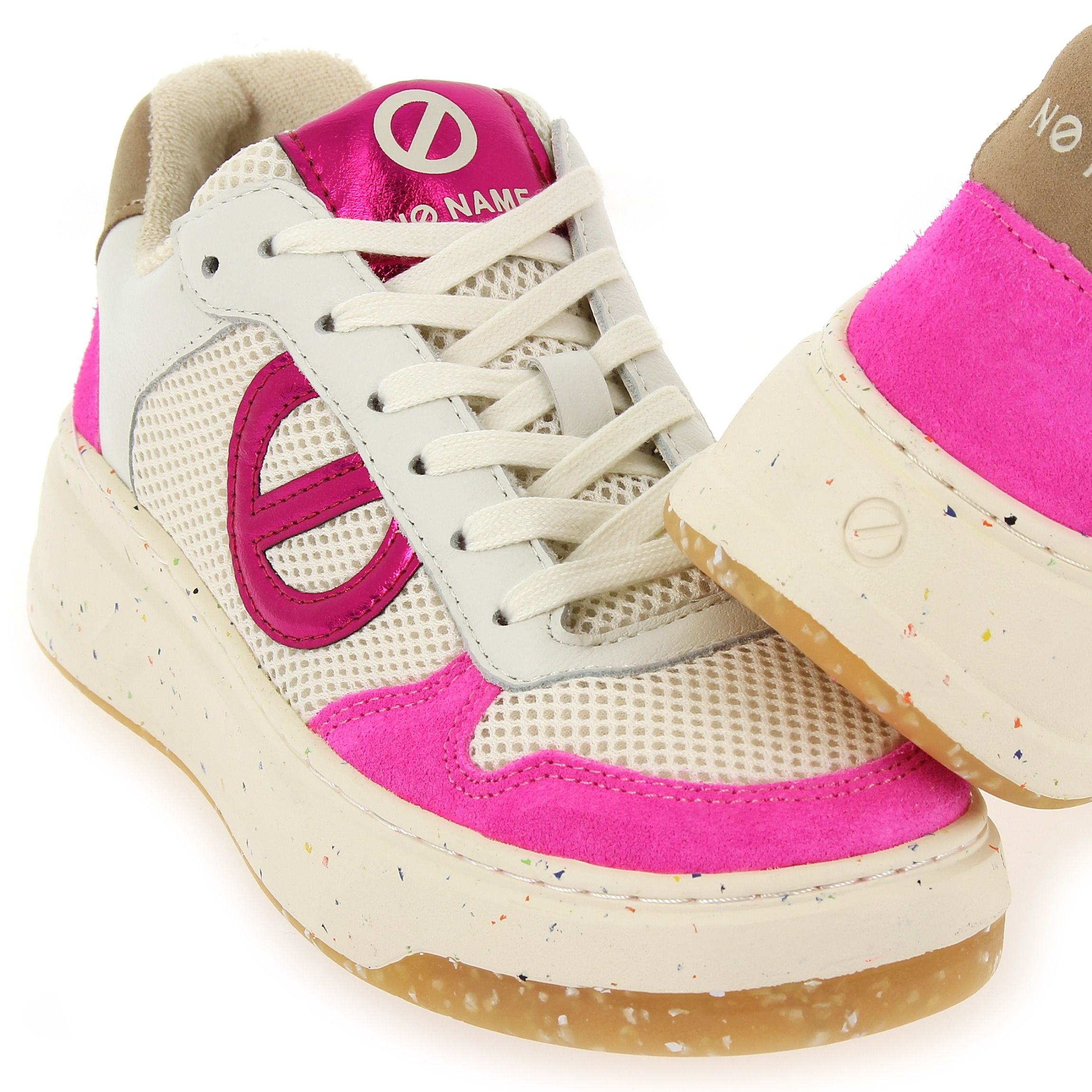 No Name  BRIDGET SNEAKER W - Blanc Fuschia