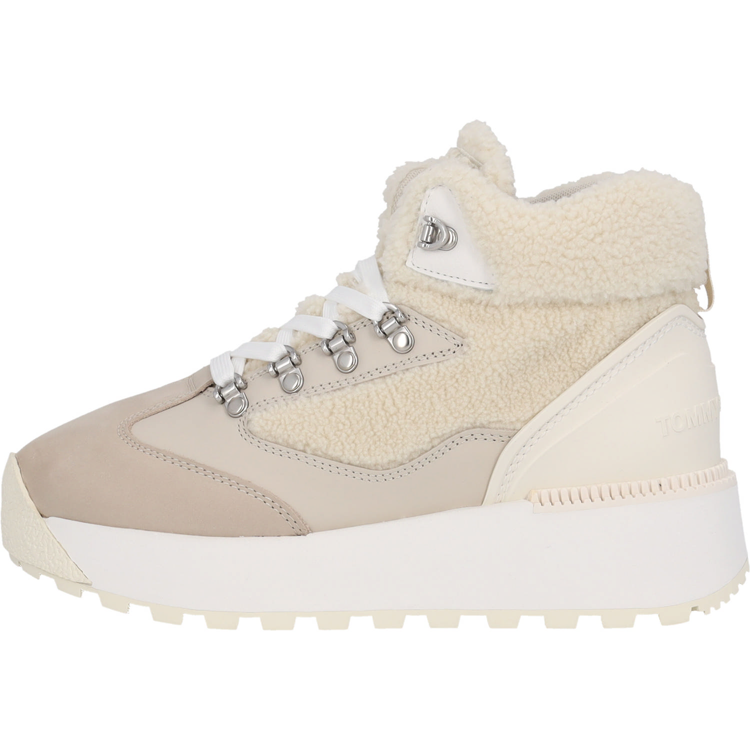 Tommy Hilfiger EN0EN02312, Schnürstiefel, Damen, Weiß (stone white)