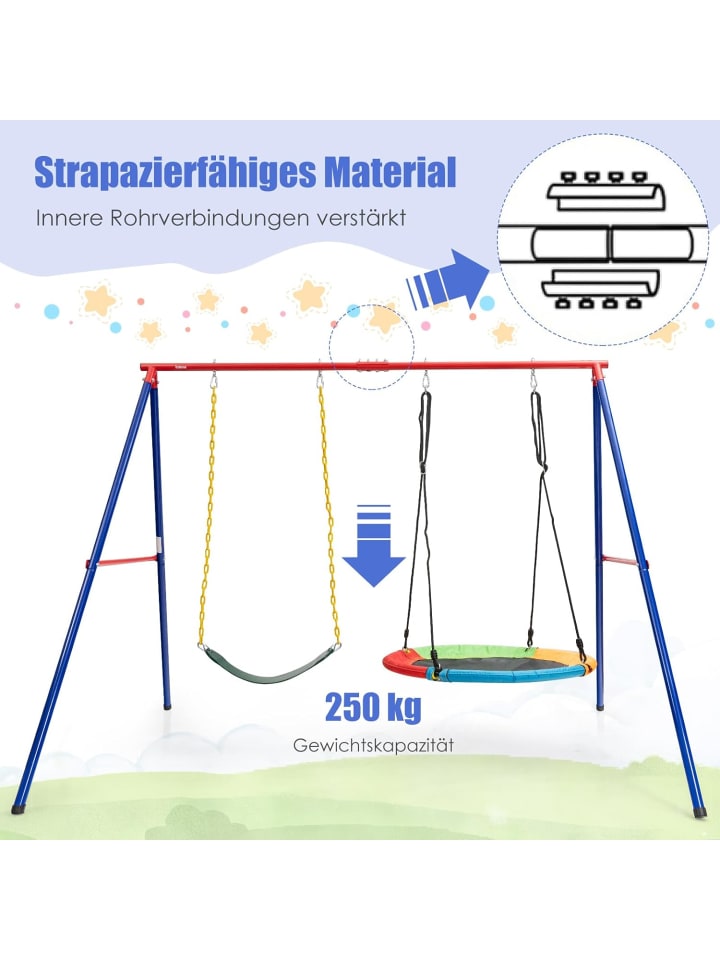 COSTWAY Schaukelgestell in Blau günstig kaufen onesize