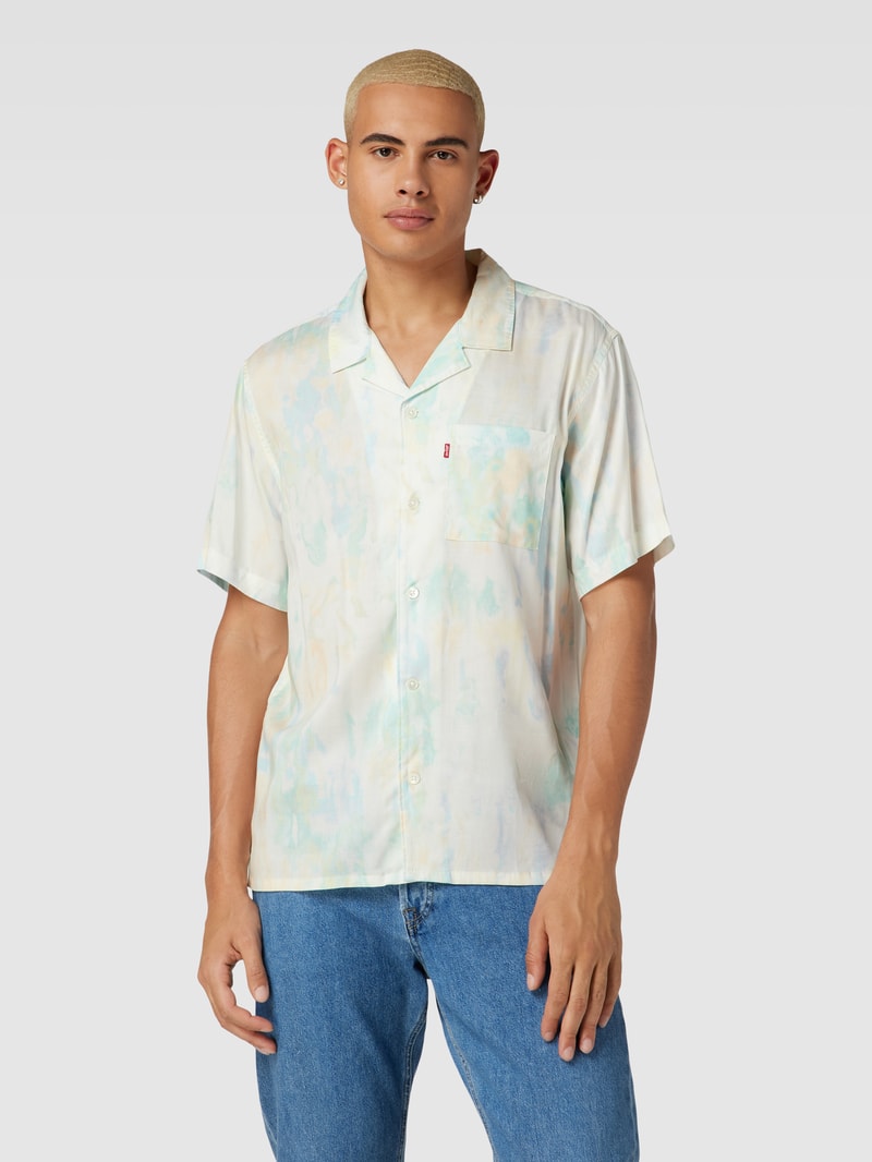 Freizeithemd im Batik-Look Modell 'THE SUNSET' in offwhite