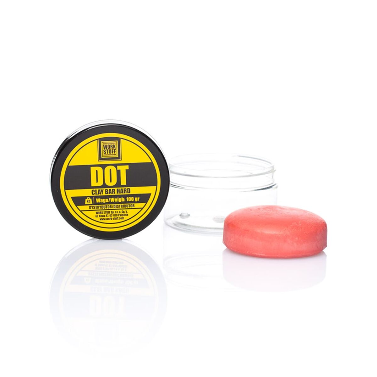 Work Stuff DOT Hard Clay Bar 100g Reinigungsknete rot