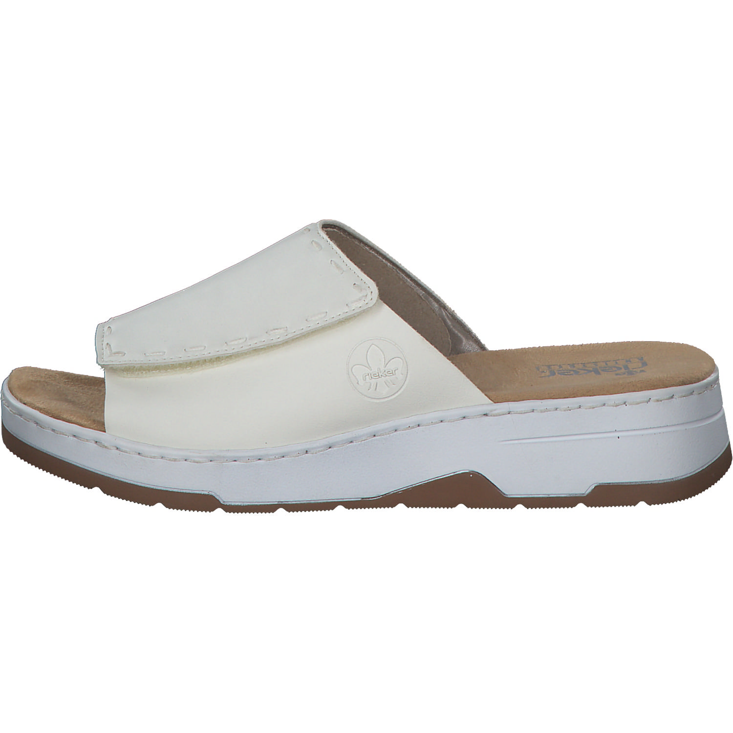 Rieker 60090, Plateau-Pantoletten, Damen, offwhite
