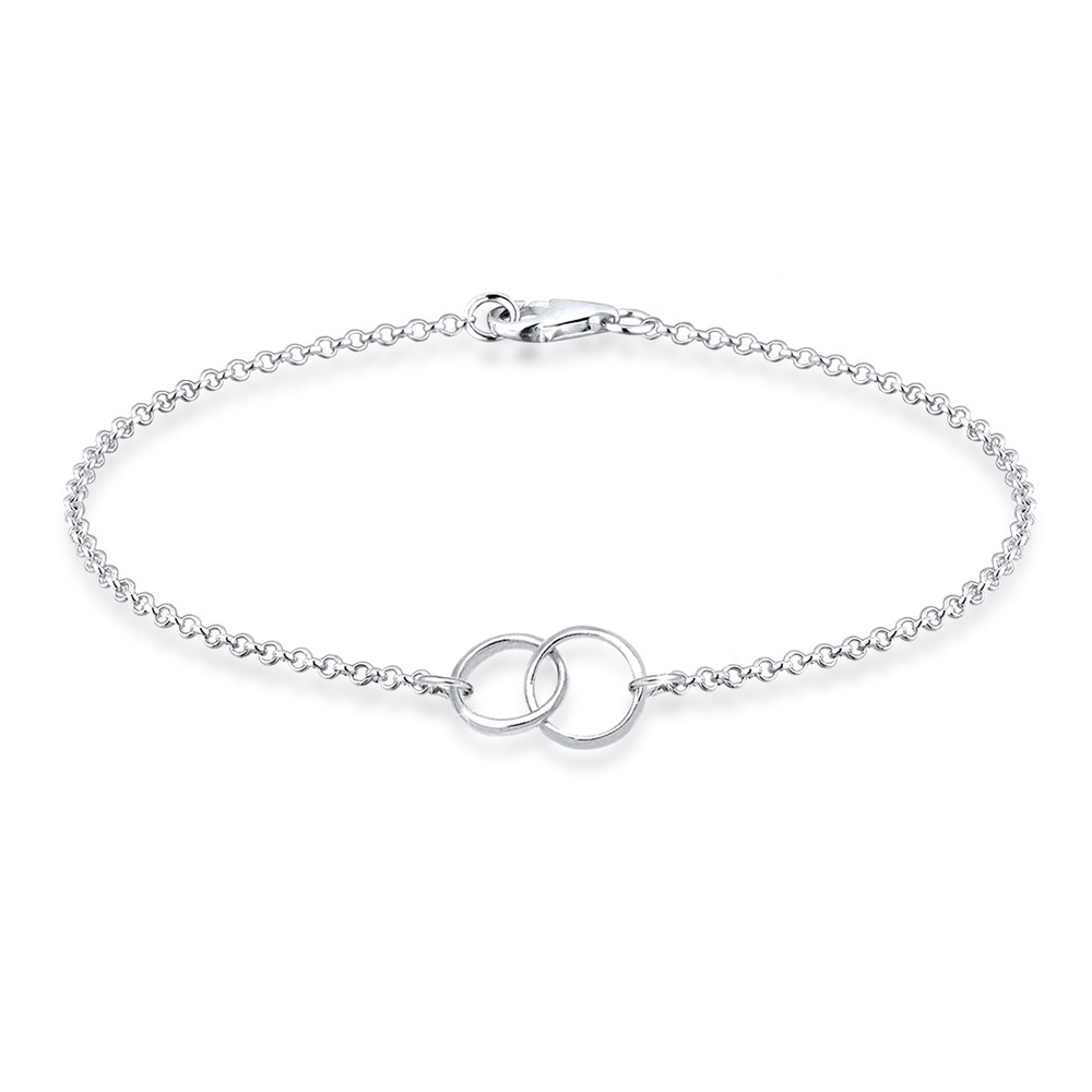 Elli Elli Bracelet Femmes géo minimaliste anneaux en argent sterling 925 Bracelet