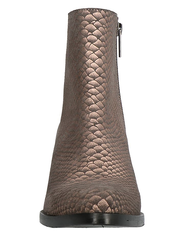Lazamani Leder-Stiefeletten in Silber günstig kaufen 36
