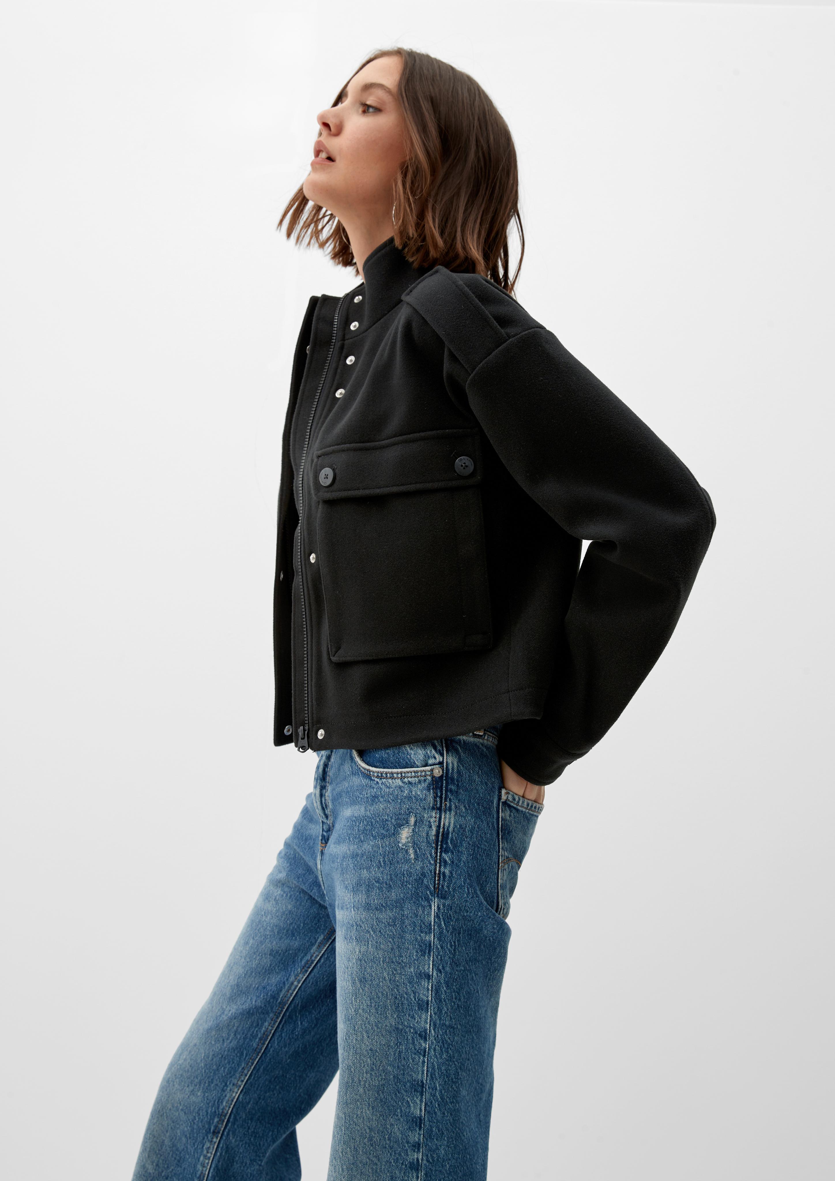 Jacke in Woll-Optik  2116165-9999