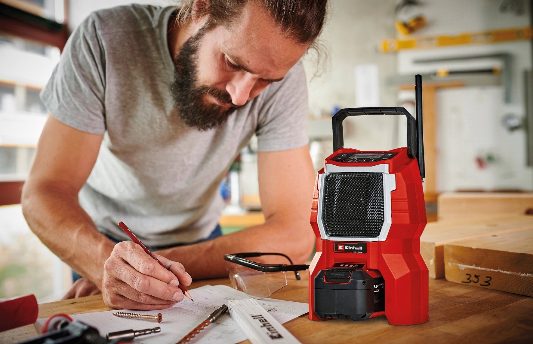 Einhell TC-RA 18 Li BT - Solo Baustellenradio (AM-Tuner, FM-Tuner, ohne Akku und Ladegerät)