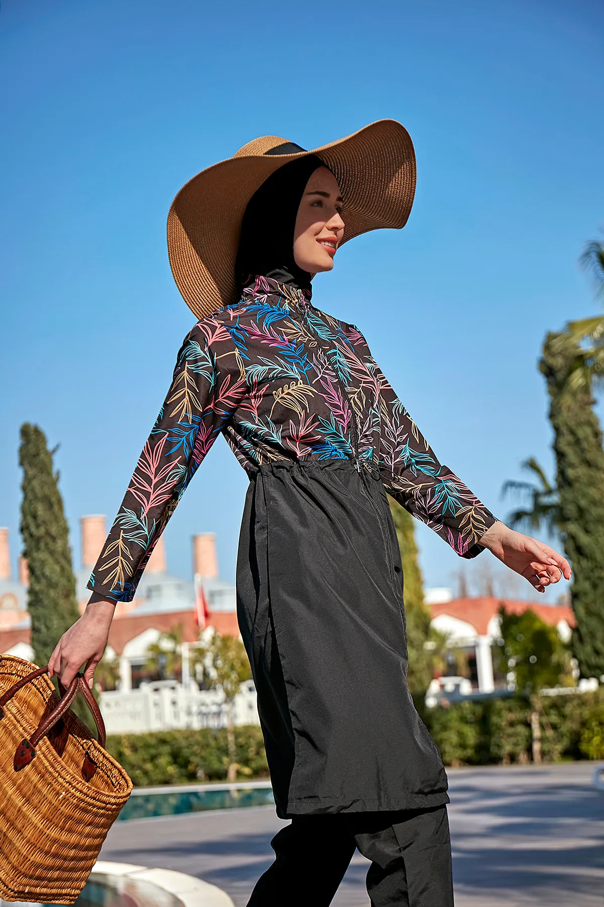 Remsa Mayo  Vollständig bedeckter Hijab-Badeanzug mit Fallschirm R038 Beren