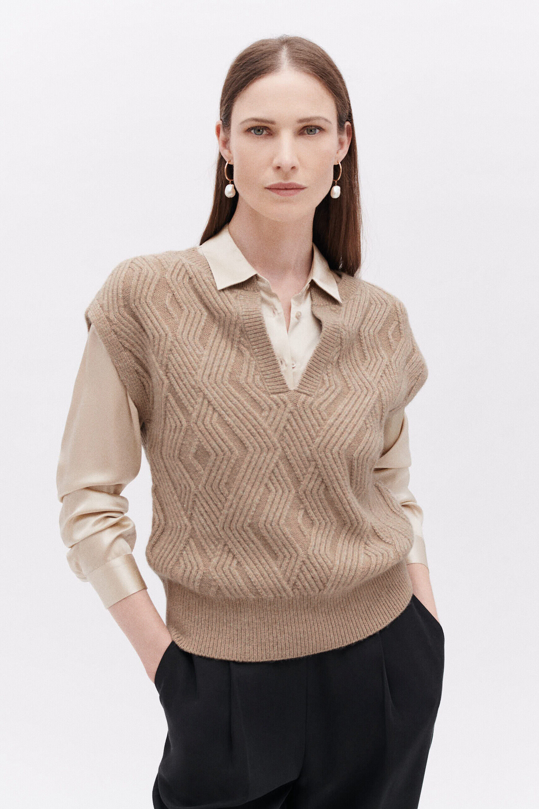 Pull madeline camel femme