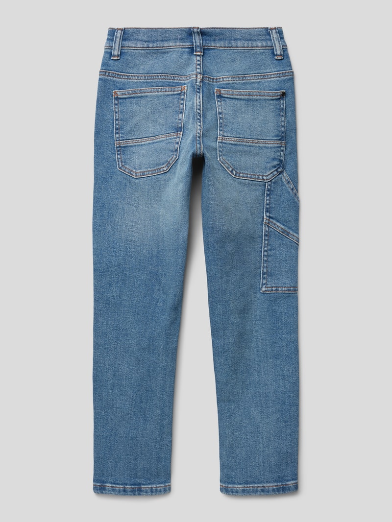Jeans mit Beintasche in blau