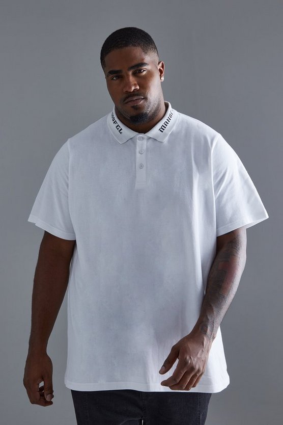 Plus Man Pique Poloshirt mit Official Kragen