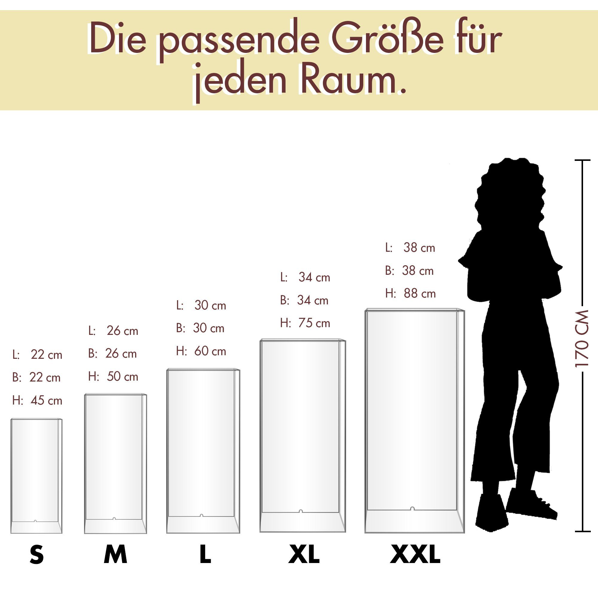 StarK Blumenständer Klare Acrylglas Dekosäule -Premium Pflanzenständer belastbar bis 30kg, Arcylglas