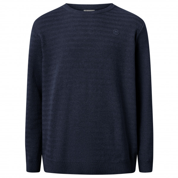 KnowledgeCotton Apparel - Zig-Zag Badge Knit O-Neck - Pullover